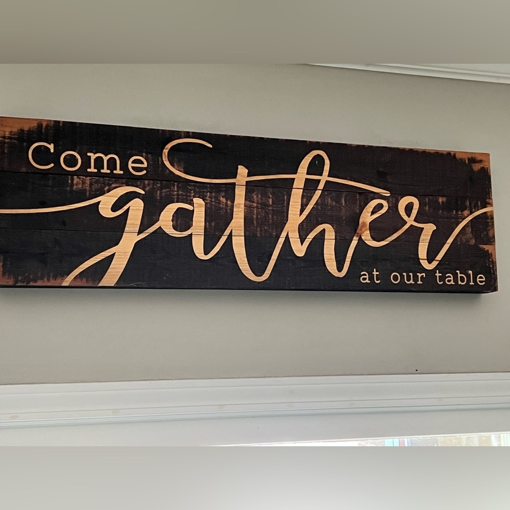 Come gather at our table farmhouse wall art